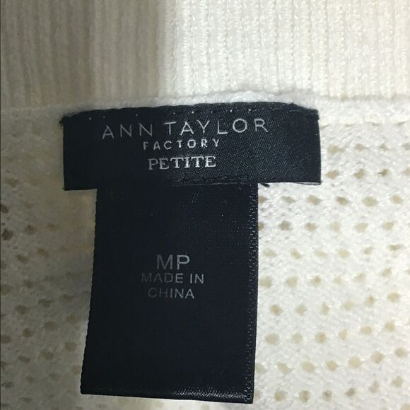 Ann Taylor Factory Cream Layered Knit Top Petite - Picture 5 of 8